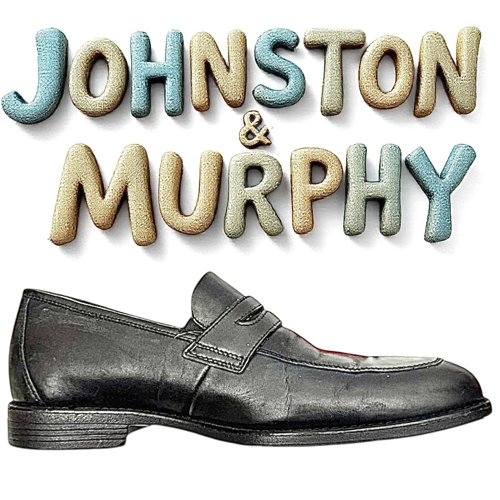 Johnston & Murphy Shoes Mens 10 M Sheepskin Black XC4 Waterproof Loafers 15-2045